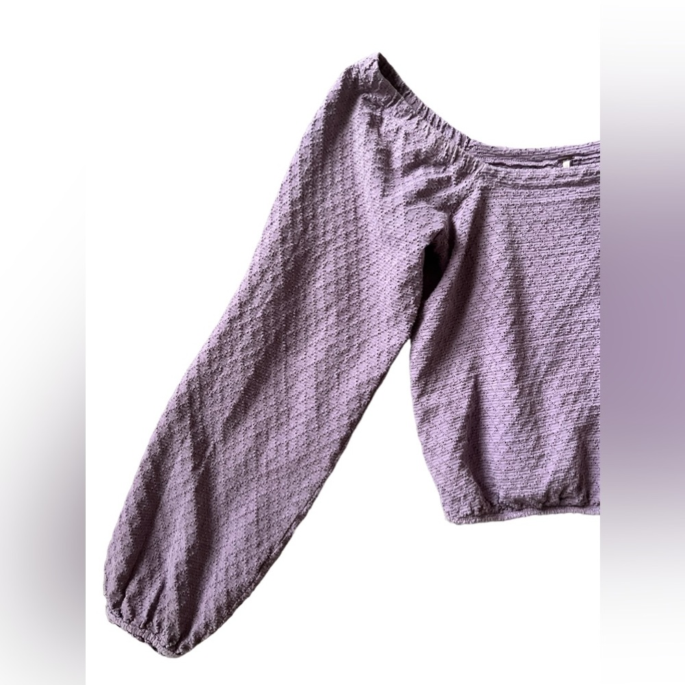 Free People Lilac Bardot Wellington Top - Picture 5 of 9